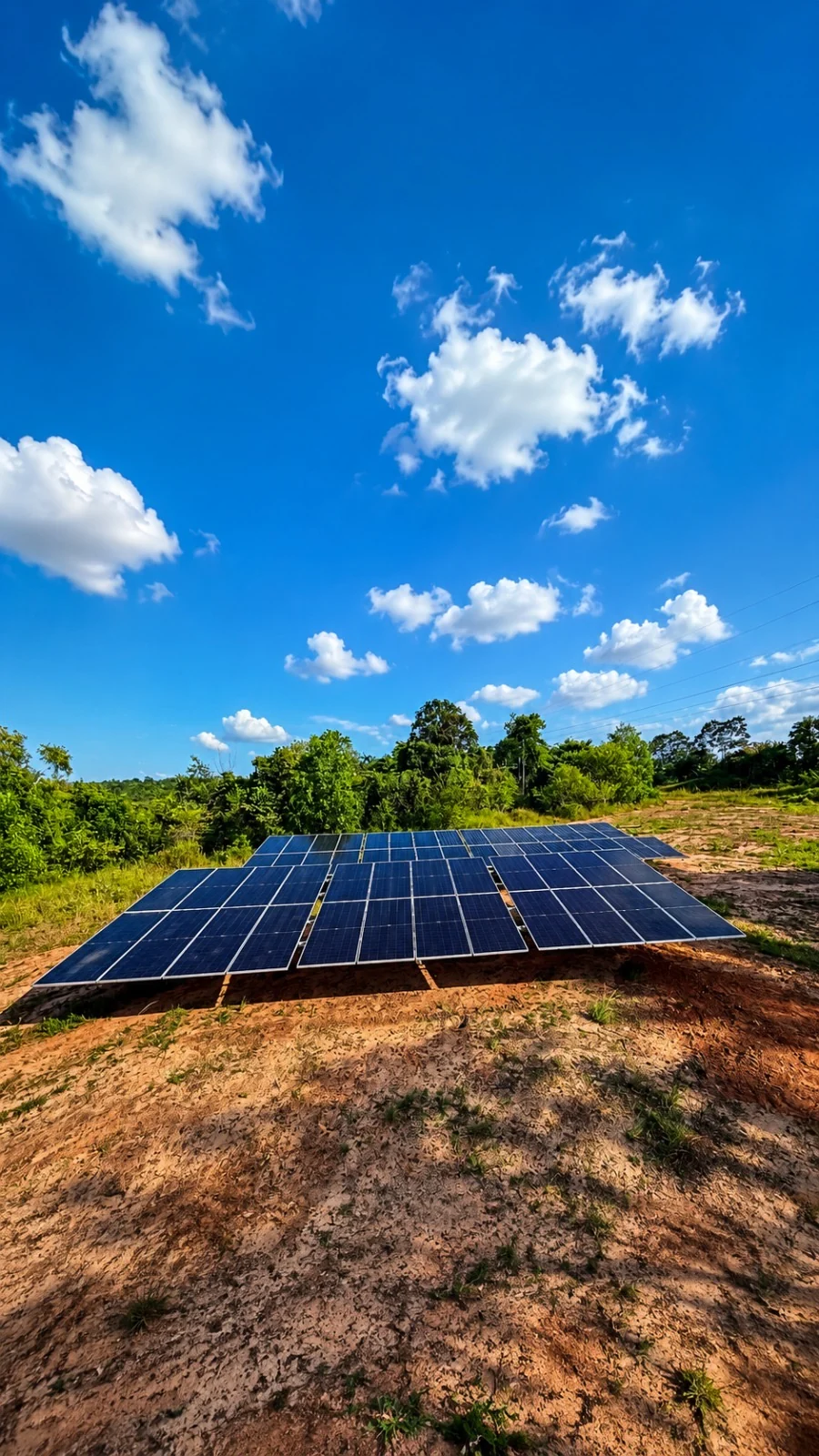 Sistema solar em solo de 25 kWp