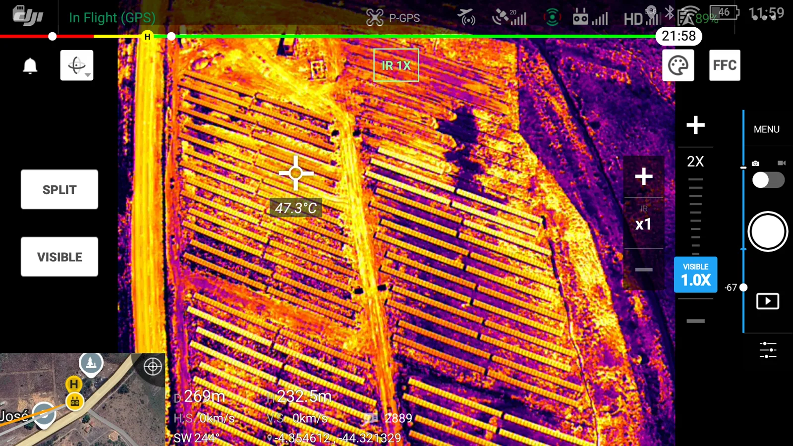 Termografia com drone — usina de 5,8 MWp